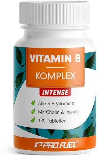 Vitamin B Komplex hochdosiert - 180 Tabletten - alle 8 B-Vitamine (B1, B2, B3, B5, B6, B7, B9, B12) + Co-Faktoren Cholin & Myo-Inositol - laborgeprüft mit Zertifikat - vegan - Vorrat für 6 Monate