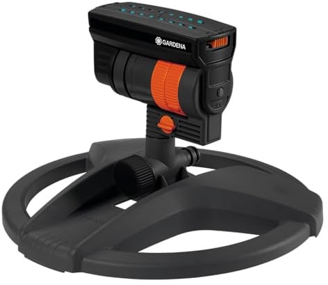 Gardena Viereckregner AquaZoom compact: Regner zur Bewässerung von Nutzflächen von 9-216 m², Reichweite 3-18 m, Sprengweite 3-12 m, integrierter Innenfilter (18708-20)