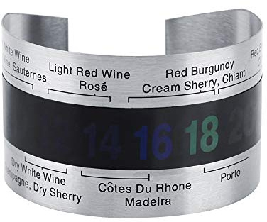 Edelstahl Wein LCD Thermometer Flasche Bier Rotwein Armband Temperatursensor