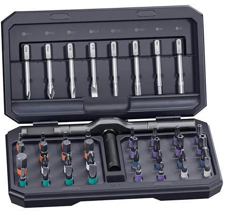 42 in 1 Magnetischer Schraubendreher, Schraubendreher Set, Multi Bit-Schraubendreher Set mit Aufbewahrungskoffer, Screwdriver Set für Computer, Brillen, Fahrräder, Uhren, Möbel und Heimwerkerarbeiten