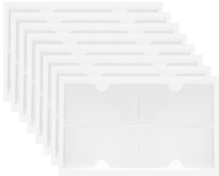 52 Stück selbstklebende Etikettenhalter 10×6 cm transparent | Transparent, starke Haftung, leicht beschriften; für Visitenkarten/Labels; Büro & Zuhause; wiederverwendbar; 10×6 cm