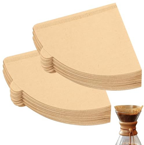 200 STK Papier Kaffeefilter Größe 2, V-förmiger Kaffeefilter Papier, Filterpapier Größe 2, Filter 02 Coffee Papierfilter, Kegel Papierkaffeefilter für Kaffeemaschinen Filterbecher 2-4 Tassen