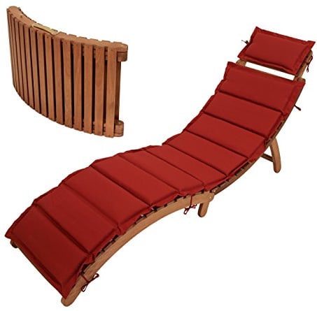 DEGAMO Gartenliege Panama klappbar, 184x55cm, Akazie braun geölt