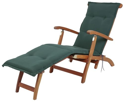 Kettler Polen KETTtex 2147 Auflage Deckchair Florence dunkelgrün Sitzpolster 190x50x6 cm (ohne Stuhl)