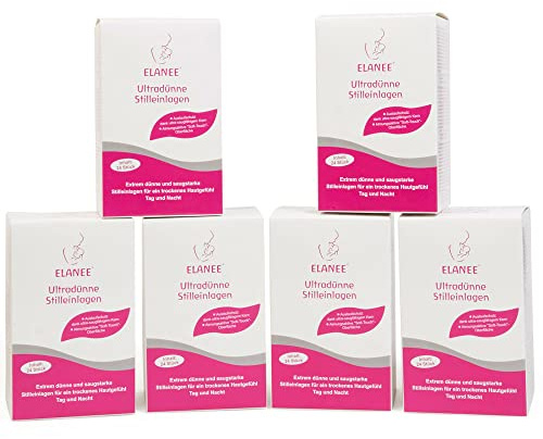 ELANEE 219-V1 Ultradünne Stilleinlagen, 6er Pack (6 x 24 Stück), weiß