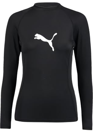 PUMA Damen Puma Dames rashguard met lange mouwen Rash Guard Shirt, Schwarz, L EU