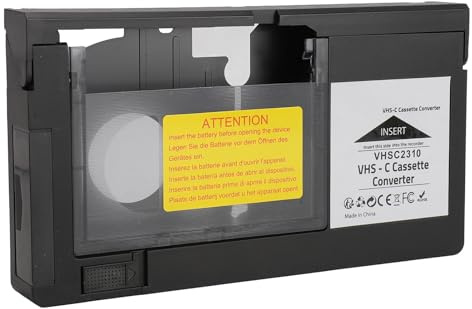 VHS-C-Kassettenadapter, Kompatibel mit S-VHS-C S-VHS Zum Konvertieren von VHS-C- oder VHS-Kassetten, Videokassettenspieler und VHS-zu-Digital-Konvertierung