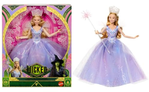 Mattel Universal Pictures’ Wicked: for Good Glinda Upland Puppe | Deluxe Modepuppe, abnehmbares Outfit, 3 Accessoires, inspiriert vom Film, JFM13