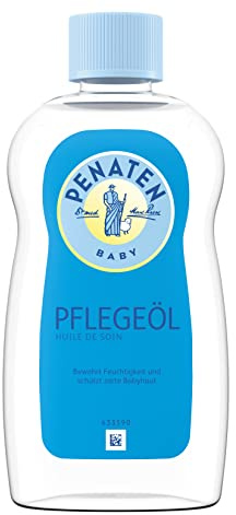 Penaten Pflegeöl 500ml, sanftes Baby Massageöl und Babyöl zur Pflege, Reinigung und Massage, ohne Parabene und Farbstoffe, für Neugeborene