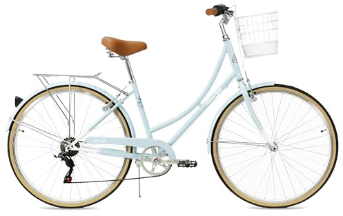 FabricBike Step City Damenfahrrad Amsterdam 28 Zoll Komfort Bike 7 Gang Hollandrad im Retro-Design