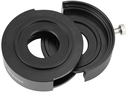 Svbony SV226 Teleskop Filterschublade, Teleskop Filterrad M42-M48, Enthält Zwei 2 Filterhalter Kompatibel mit 1,25 und 2 Filter, Teleskopkamera Anschließen für Deep Sky Fotografie Teleskopzubehör