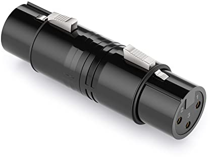 deleyCON XLR Audio Adapter Kupplung Verbinder Buchse auf Buchse für 3-Pin XLR Kabel Lautsprecher Mikrofon Mischpult Musikinstrument Tonstudio