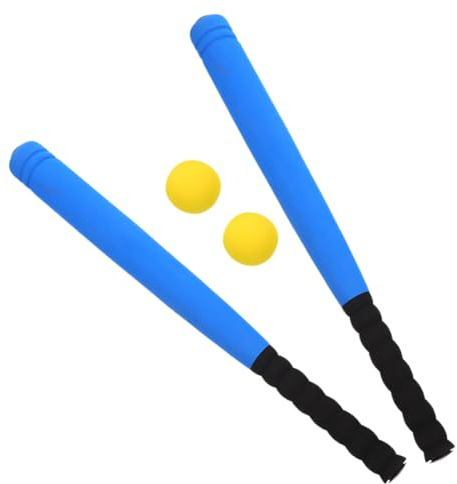 GAROZATION Kinder Baseballschläger Set Mit 2 Schaumstoffschlägern Und 2 Bällen Tragbarer Baseball-Trainingsschläger Für Sport Und Freizeit Robuster Handgehaltener Schläger Für Kinder Und Familien