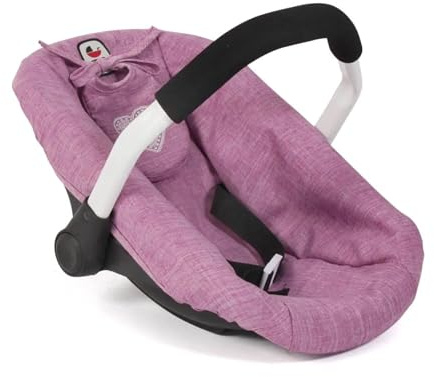 Bayer Chic 2000 - Puppen-Autositz für Baby-Puppen, Puppentrage, Puppenzubehör, Jeans pink, 45x31x32 cm