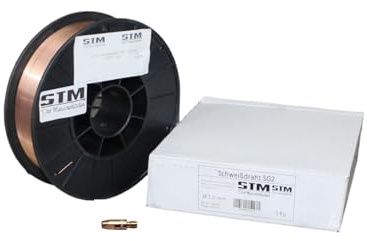 Schutzgas Schweißdraht Stahldraht SG2 1,0 mm CO2 G3Si1 MIG/MAG 0,5-15kg D100 D200 K300, Größe: D200 5,0 Kg