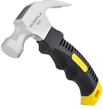 Gunpla Mini Kleiner Klauenhammer 8oz mit Rutschfester Komfortgriff Mini Hammer Zimmermannshammer für DIY, Reparatur, Camping, Holzarbeit