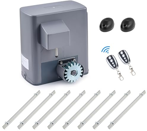 CO-Z Schiebetorantrieb 280W Toröffner mit Fernbedienung Garagentoröffner Torantrieb Schiebetor Toröffner Tor Antrieb Sliding Gate Opener bis 600 kg oder 12M Schiebetor (Schiebetorantrieb)