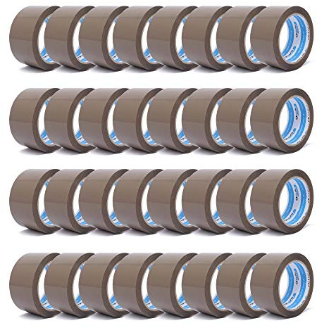 gws Paketklebeband 36 Rollen braun Geräuscharmes Universalklebeband zum Verpacken von Paketen - Hohe Klebekraft - Profi-Qualität 66 m Länge 50 mm Breite