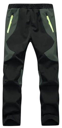 Echinodon Kinder Gefütterte Hose Softshellhose Winddicht Wasserabweisend Atmungsaktiv Warm Outdoorhose Skihose