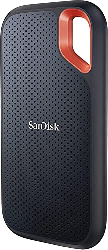 SANDISK Extreme Portable SSD 1 TB (tragbare NVMe SSD, USB-C, bis zu 1.050 MB/s Lesen, bis 1.000 MB/s Schreiben, Wasser- und staubbeständig) Schwarz