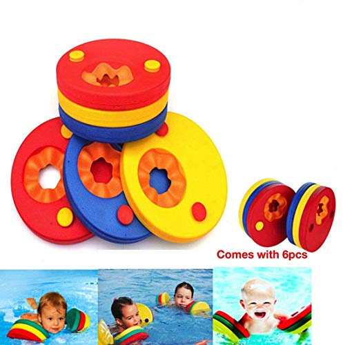 kaianda 6 Stück schwimmscheiben ab, schwimmscheiben Kinder, Eva Schaum, Schwimmflügel für Babys, Für Kinder zum Erlernen des Schwimmens als Hilfsmittel geeignet
