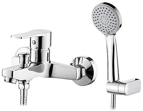 Ibergrif M13057 Badewannenarmatur mit Handbrause, Mischbatterie Badewanne, Wasserhahn Badewanne