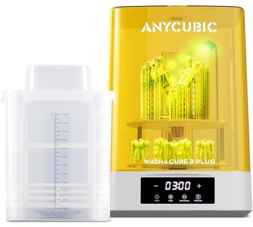 ANYCUBIC Wash and Cure 3 Plus für LCD/SLA/DLP Resin 3D Drucker | Dual-Layer-Design und IPA-Einsparung, 228x128x260 mm, für Photon Mono M5/M5s/M5s Pro/M7 Pro/X 6Ks/X2/Saturn Series