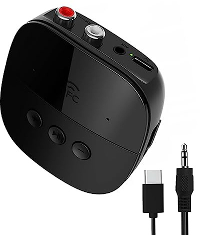 eppfun Bluetooth 5.2 Audio Adapter, Bluetooth Empfänger Receiver für Stereoanlage mit 3.5mm AUX Klinke & Cinch für Lautsprecher, Verstärker, Home Stereoanlage