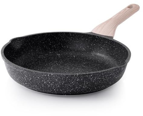Kordisen Antihaft Bratpfanne 28 cm, Granit Beschichtung Pfanne Induktion, Gesund und Ungiftig, PFOA-frei
