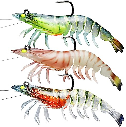 TRUSCEND Pre-Rigged Weichköder mit Kumho Haken, Realistisches Profil, Natürliche Bewegung und Strapazierfähiges TPE, Crayfish Angelköder für Barsche, Forellen, Zander und Hecht, Getrennte Aufbewahrung