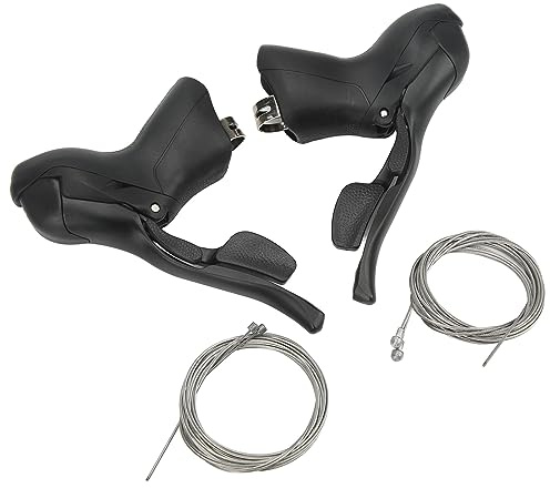 Emoshayoga Fahrrad Schaltbremshebel , korrosionsbeständig , rostfrei , verschleißfest , Rennrad Schaltbremshebel , PVC bruchfest für Fahrradlenker