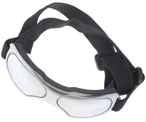 DOITOOL Hundebrille mit UV-Schutz und Winddicht für Welpen, wasserdichte Hundesonnenbrille in Silber, mittelgroß, Augenschutz für kleine bis mittelgroße Hunde