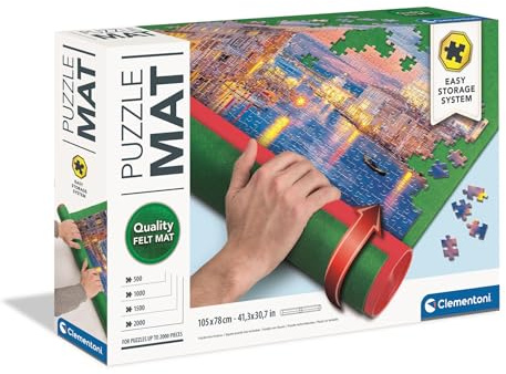 Clementoni Puzzlerolle - Einfaches Aufbewahrungssystem für Puzzle bis 2000 Teile - Matte aus Filz 105 x 78 cm, Zubehör 30229