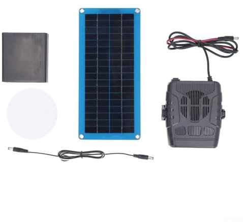 Solarpanel-Gewächshaus-Heizungs-Set, kompaktes solarbetriebenes Haustierhaus, kleine Gewächshaus-Heizungen für den Innen- und Außenbereich (A)