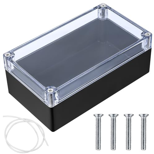 IP65 Wasserdichte Kunststoff Abzweigdose Transparent ohne Ohren,158x90x60mm | IP65 wasserdichte Kunststoff Aufputz Abzweigdose ohne Ohren, transparente Hülle für Elektronikprojekte und Kabelverteilung