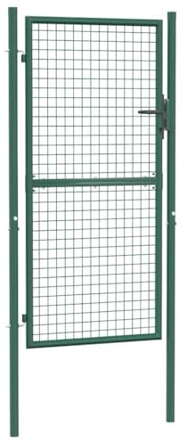 vidaXL Zauntor Stahl 100x175 cm Grün