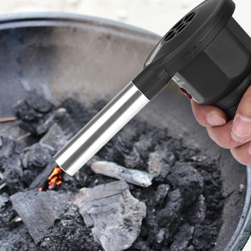 Telituny BBQ Ventilator, Tragbarer BBQ Fan Grillgebläse, Elektrischer Batteriebetriebener Grillventilator Feuer Blasebalg Luftgebläse für Outdoor Camping Picknick Grill-Kochwerkzeug Holzkohlegrill