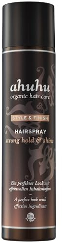 ahuhu Style & Finish Haarspray Strong Hold & Shine (300 ml) | Mit Arganöl, ohne zu verkleben, leicht auszubürsten, für alle Haartypen