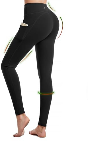 CAMBIVO Sport Leggings Damen High Waist Camouflage, Golfhosen Sport Leggins Damen Lang mit Handytasche, Sporthose Yogahose Atmungsaktiv & Blickdicht für Fitness, Yoga, Training, Casual