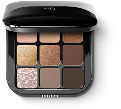 KIKO Milano Glamour Multi Finish Eyeshadow Palette 01 | Palette Mit 9 Lidschatten Mit Verschiedenen Finishes