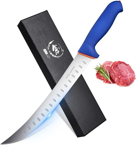 DRAGON RIOT Fleischmesser extrem Scharf, Metzgermesser profi | Tranchiermesser mit Ergonomischem Griff für Fleisch, Gemüse, BBQ und Outdoor Camping, Geschenke für Männer