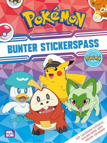 Pokémon Activity-Buch: Bunter Stickerspaß: Mit lustigen Rätseln, Malbildern und vielen Stickern | Beschäftigungsbuch für Kinder ab 4 Jahren