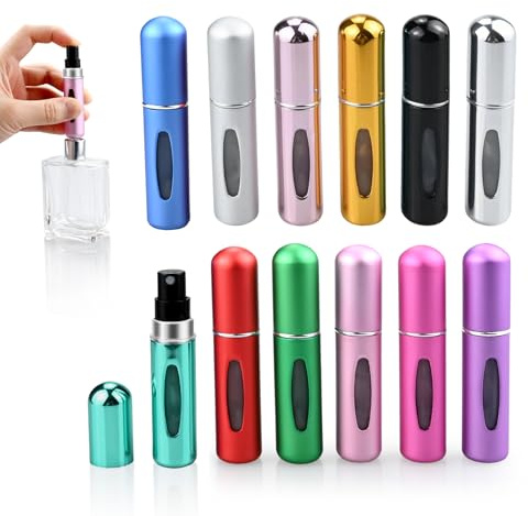 Ouxayapl Parfümzerstäuber für Unterwegs, 5ML Parfüm Abfüller, Tragbar Reise Parfümzerstäuber für Unterwegs,Urlaub,Business (12 Farben)