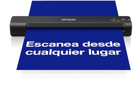 Epson Workforce ES-50, tragbarer A4 Dokumentenscanner mit hoher Scangeschwindigkeit, Scanner für hochauflösende Dokumente, ideal für kleine Büros und Home Offices, schwarz