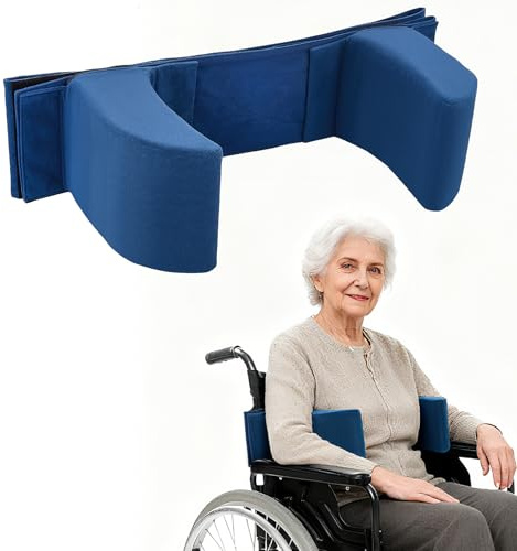 Strixorn Seitliche Stütze mit verstellbarem Anti-Dekubitus-Kissen für Rollstuhl, Universal Seitenstütze, Rollstuhl Seitenstütze mit Seitengriffen