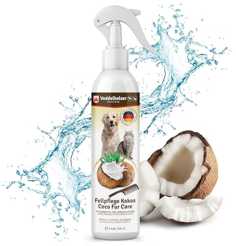Veddelholzer 250 ml Kokos Fellpflege Hund & Katze. Entfilzungsspray, Welpen, Fell. Zubehör, Hundeparfüm, Accessoires, Katzenpflege, Hundebedarf