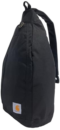 Carhartt Uni-Erwachsene Strapazierfähige Schultertasche, Seitlicher Schnalle, Tablet-hülle und Verstellbarem Riemen Sling, Crossbody-Rucksack (schwarz), One Size