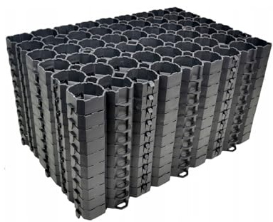 10x Paddockplatten schwarz 60x40x4 cm | Platten für Reitplatz, Stahl, Koppel oder Weide | 10 Stück