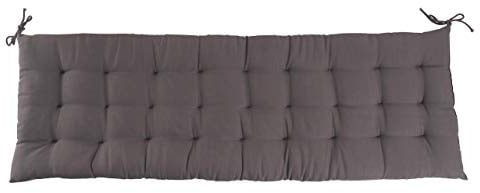 CB Home & Style Bankauflage Bankkissen 4 cm dick Sitzpolster Bank Gartenbank Auflage (140 x 40 cm, Anthrazit)