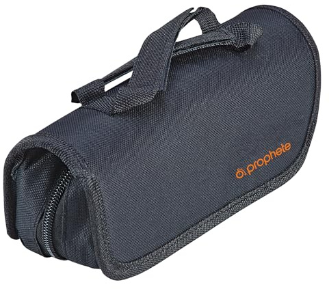 Prophete Fahrrad Reparatur-Set mit Minipumpe, Multitool 15 Funktionen, Kopfschlüssel & Reifenheber – Kompaktes E-Bike Werkzeugset mit Klettverschluss-Tasche
